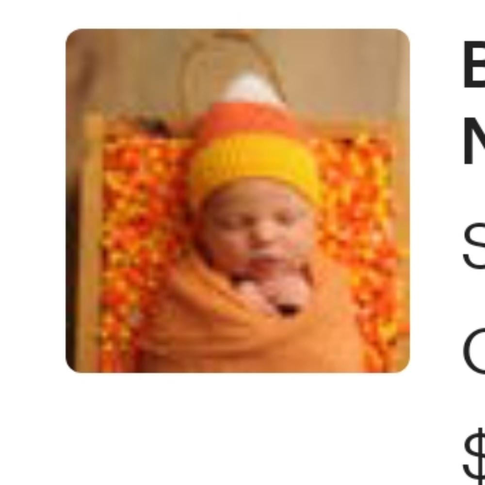 Crochet baby candy corn hat